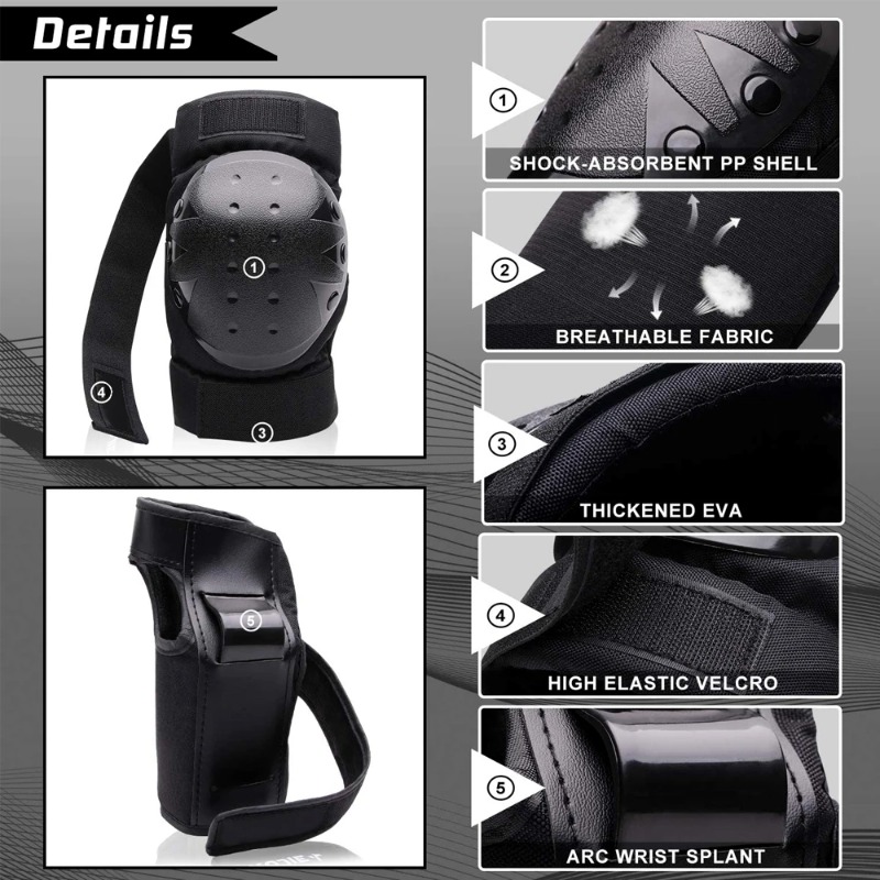 Juego de Protectores de Rodill - Youth Cycling Gear reseña y precio