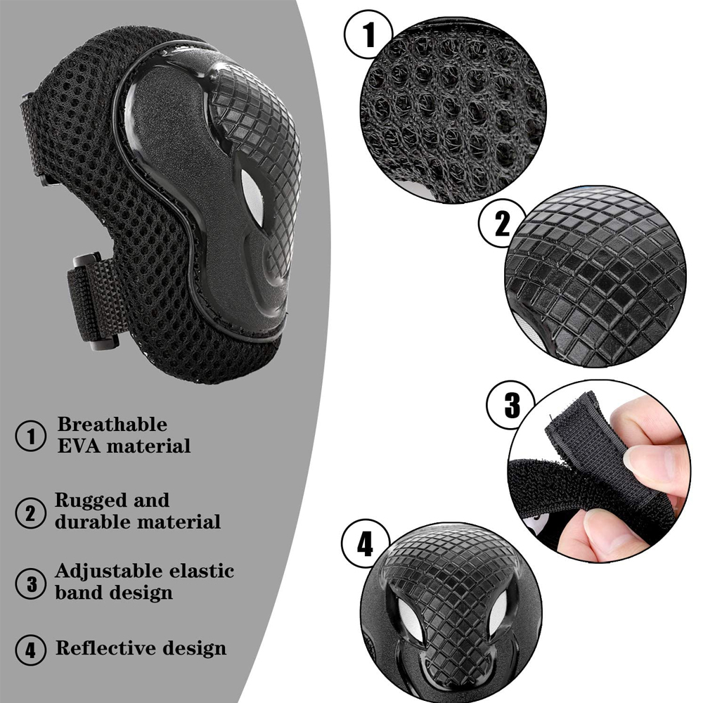 6 uds rodilleras para niños co - Cycling Safety Gear For Kids reseña y precio