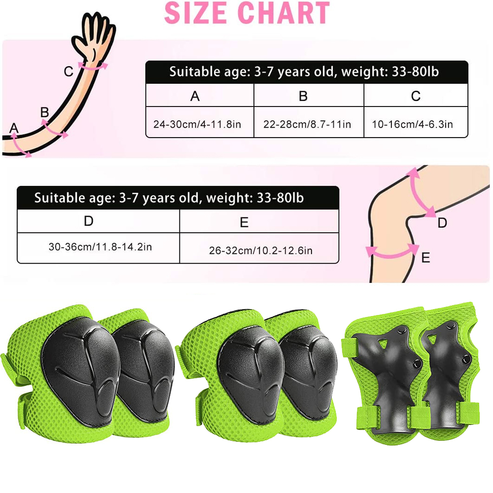 Juego de 6 uds de engranajes d - Cycling Safety Gear For Kids reseña y precio